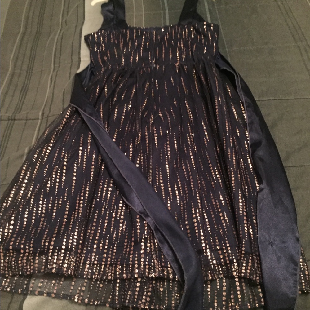 Blue and gold dress